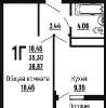 Продам 1-комнатную квартиру в Краснодаре, МХГ-СМР, ул. Заполярная д. 39 лит. 8, 36.9 м²
