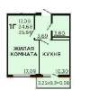 Продам 1-комнатную квартиру, Краснодарский п., ул. Краеведа Соловьёва 6к1, 36.5 м²