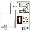 Продам 1-комнатную квартиру в Краснодаре, МХГ-СМР, ул. Западный Обход 39/2, 31.5 м²