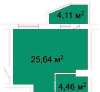 Продам 1-комнатную квартиру, Краснодарский п., ул. им. Сорока А.М. 2, 32.4 м²