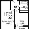 Продам 1-комнатную квартиру в Краснодаре, МХГ-СМР, ул. Заполярная д. 39 лит. 8, 36.9 м²