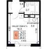 Продам студию, ул. Лётчика Позднякова 2к7, 25 м²