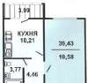 Продам 1-комнатную квартиру в Краснодаре, ФМР, пр. Репина 32, 40 м²