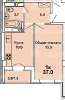 Продам 1-комнатную квартиру в Краснодаре, РИП, Московская ул. 118к1, 36.1 м²