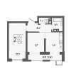 Продам 2-комнатную квартиру в Краснодаре, Аврора, Питерская ул. 40к1, 51.5 м²