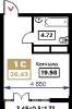 Продам студию в Краснодаре, Табачка-ШМР, Школьная ул. 1, 27 м²