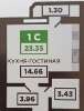 Продам студию в Краснодаре, Энка-п.Жукова, ул. Лётчика Позднякова 2к2, 23.4 м²