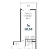 Продам студию в Краснодаре, ККБ, ул. им. Героя Яцкова И.В. 1/11лит4, 28.5 м²