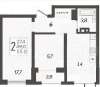 Продам 2-комнатную квартиру в Краснодаре, Энка-п.Жукова, жилой комплекс Новелла, 55 м²