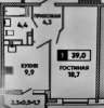 Продам 1-комнатную квартиру в Краснодаре, Энка-п.Жукова, ул. Григория Булгакова 6, 39 м²