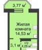 Продам студию в Краснодаре, МХГ-СМР, ул. Красных Партизан д. 1/4 корп. 15, 24.2 м²