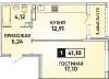 Продам 1-комнатную квартиру, ул. Григория Булгакова 8, 43 м²