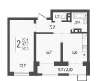 Продам 2-комнатную квартиру в Краснодаре, Аврора, Питерская ул. 40лит1, 51.5 м²