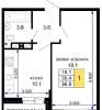 Продам 1-комнатную квартиру, ул. Лётчика Позднякова 2к14, 36.6 м²