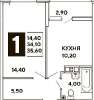 Продам 1-комнатную квартиру в Краснодаре, МХГ-СМР, ул. Западный Обход 39/2к3, 36.8 м²