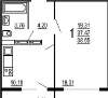 Продам 1-комнатную квартиру в Краснодаре, ЗИП, ул. Карякина 22, 37.4 м²