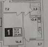 Продам 1-комнатную квартиру в Краснодаре, МХГ-СМР, ул. Западный Обход 38/1к1, 38.4 м²