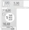 Продам студию в Краснодаре, ККБ, ул. Героя А.А. Аверкиева 15, 27.8 м²