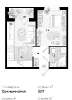 Продам 1-комнатную квартиру, ул. Героя Пешкова 14к3, 33.9 м²