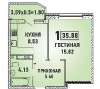 Продам 1-комнатную квартиру в Краснодаре, ККБ, Боспорская ул. 10, 36 м²